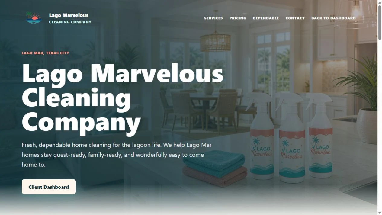 Website snapshot of Lago Marvelous