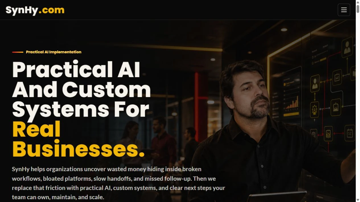 Website snapshot of SynHy