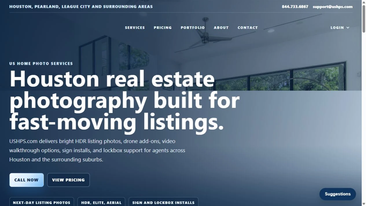 Website snapshot of USHPS