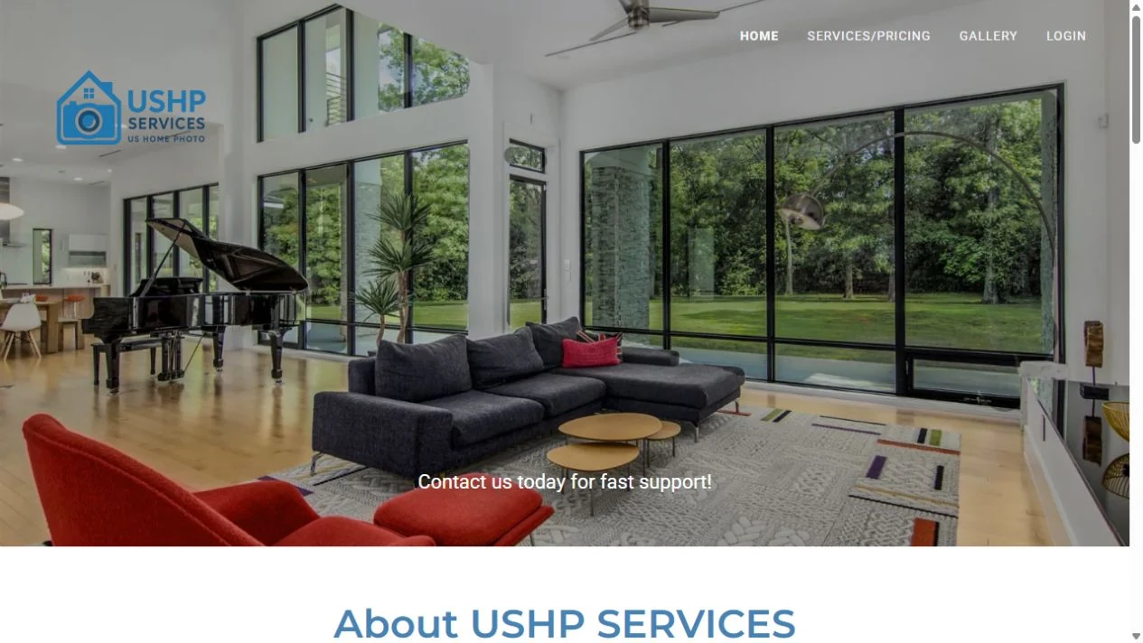 Website snapshot of USHP Services