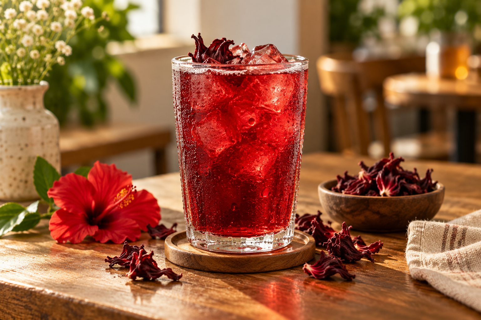 Iced Hibiscus Tea (16 oz)