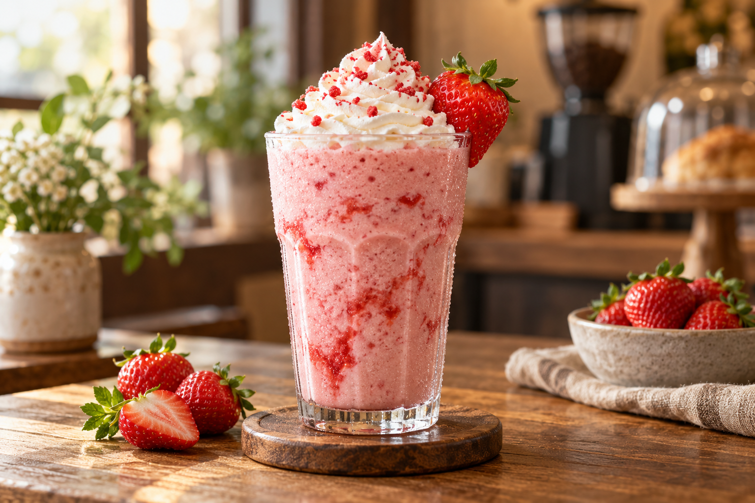 Strawberry Cream Frappe (20 oz)