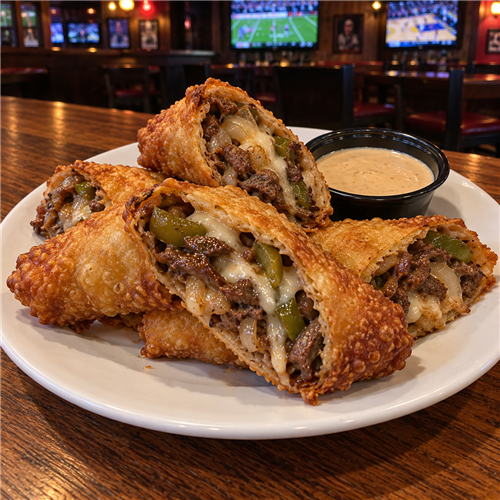 Lunch Philly Egg Rolls