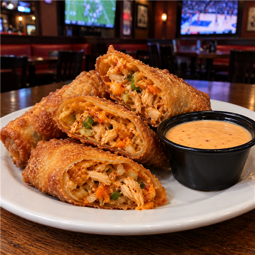 Lunch Sriracha Chicken Egg Rolls