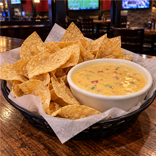 Lunch Chips and Queso