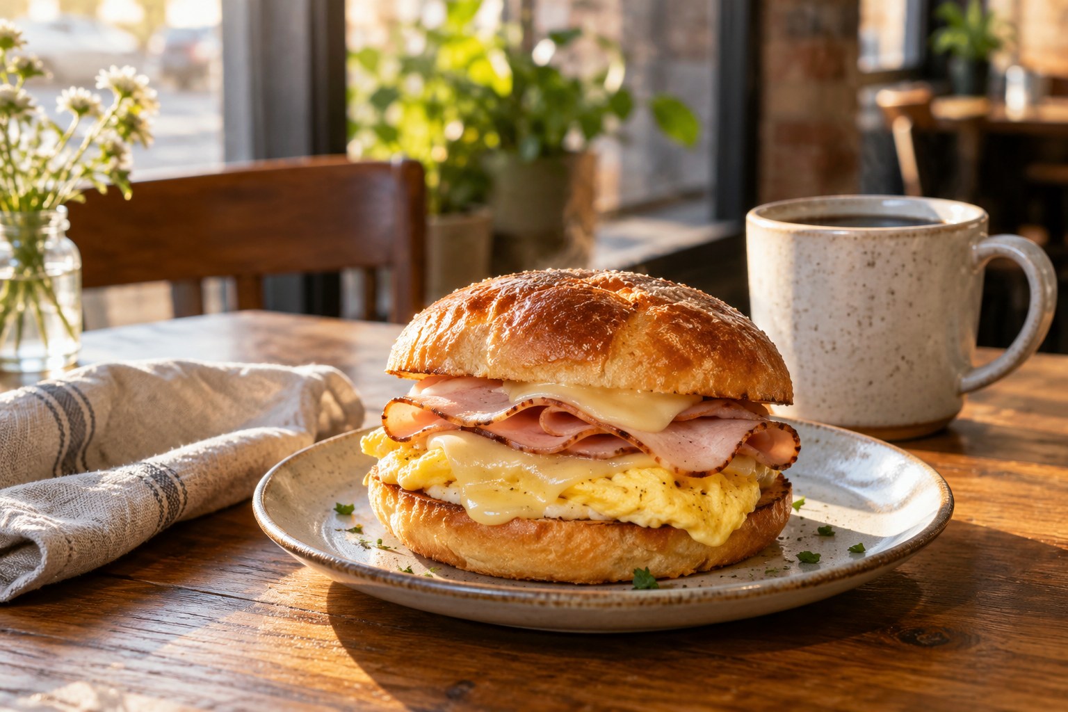 A Sunrise Sandwich For A Familiar Start — illustrative café photography