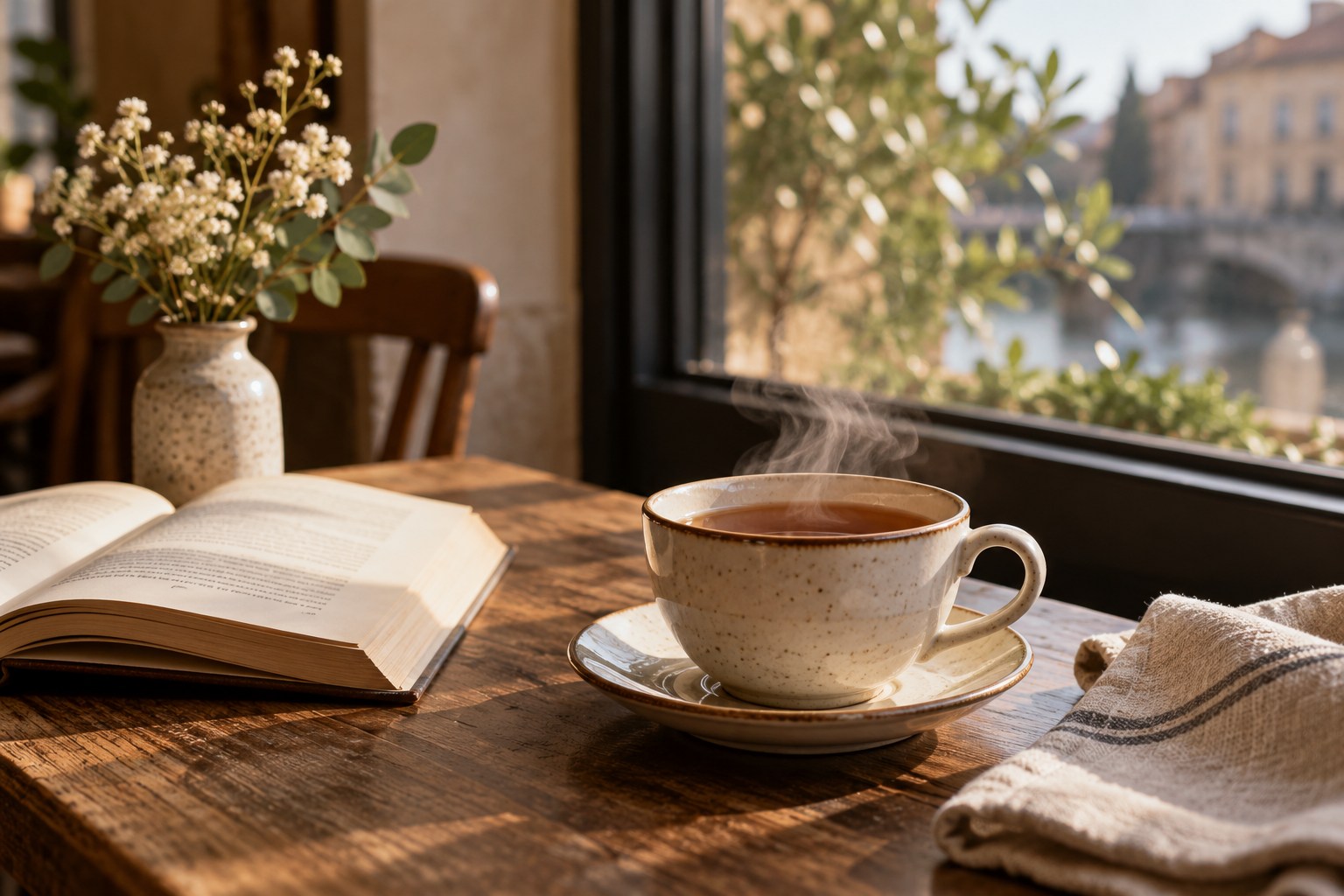 Let A Hot Cup Set The Pace — illustrative café photography