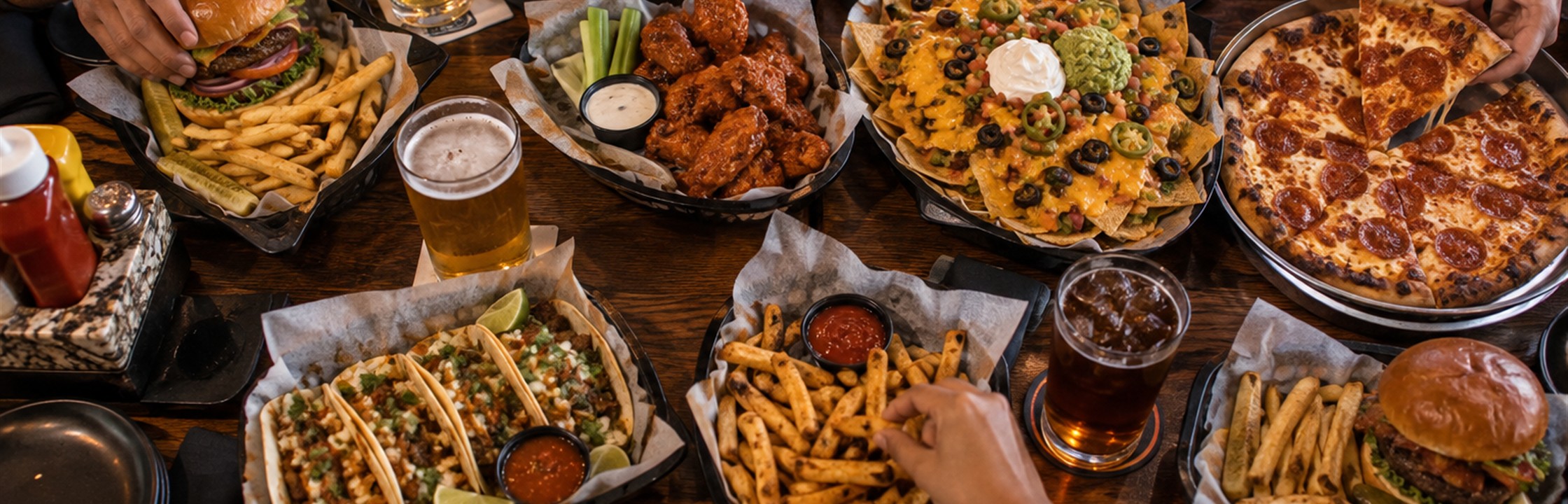 Use The Live Menu Before Kickoff at a neighborhood sports bar