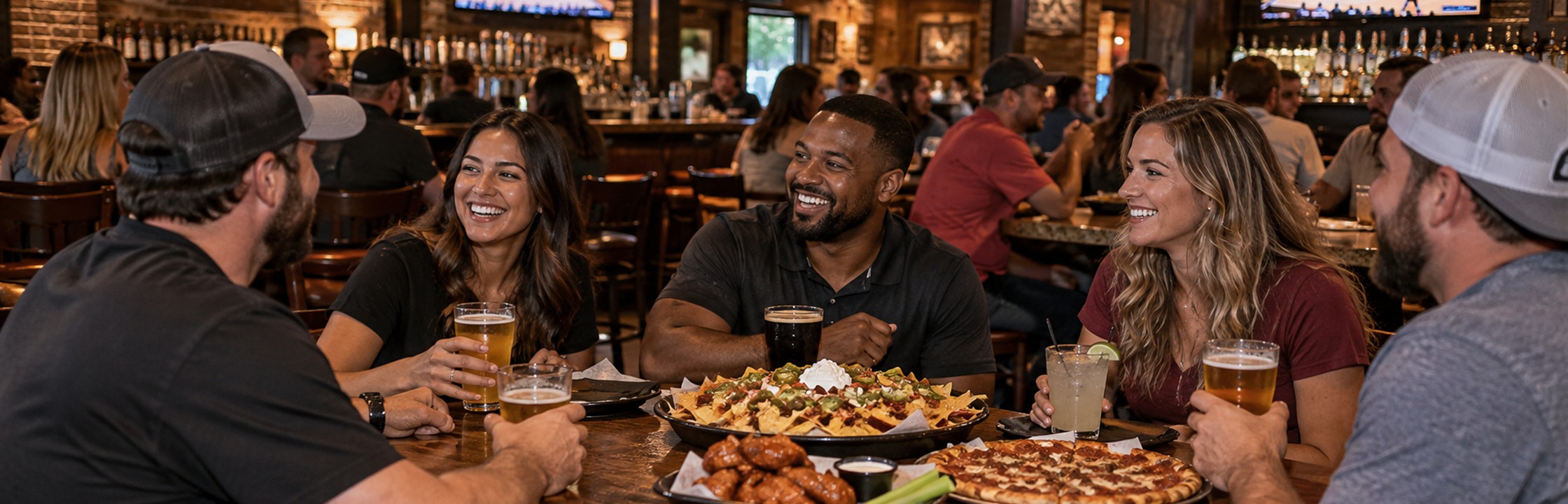 Shareable Food Keeps The Table Moving at a neighborhood sports bar